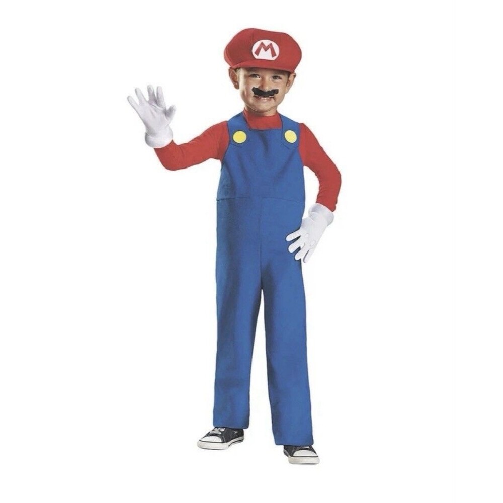 New Super Mario Bros. Mario Halloween Costume Toddler Boy Size 2T by Disguise